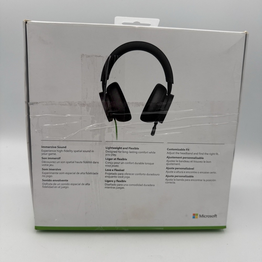 Xbox Stereo Gaming Headset Wired Microphone Series X|S One Windows PC Black - Picture 3 of 6